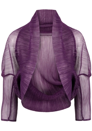 Fabiana Filippi semi-sheer cropped jacket - Purple