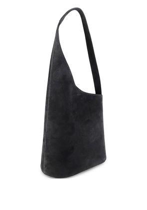 Aesther Ekme Lune suede-curved tote bag - Black
