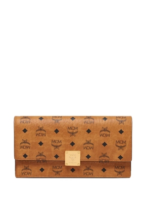 MCM logo-plaque mini bag - Brown