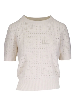 Nili Lotan crochet-knit top - Neutrals