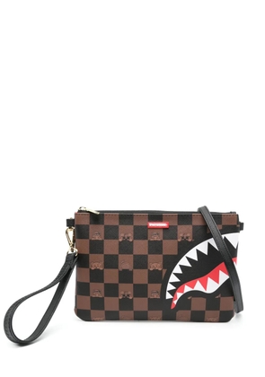 Sprayground checked messenger bag - Brown