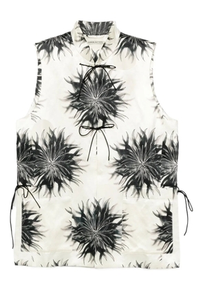 SAMUEL GUÌ YANG floral print blouse - Neutrals