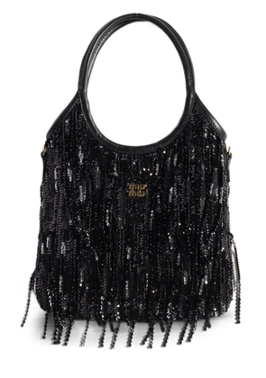 Miu Miu mini Ivy sequin-embellishment tote bag - Black
