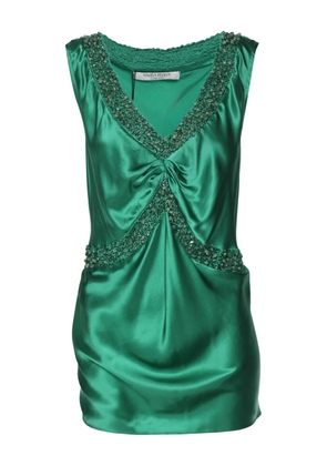 Marina Rinaldi silk embellished top - Green