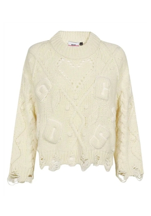 GCDS embroidered jumper - White