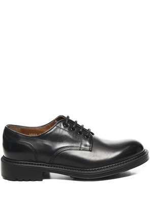 Doucal's lace-up leather derby shoes - Black