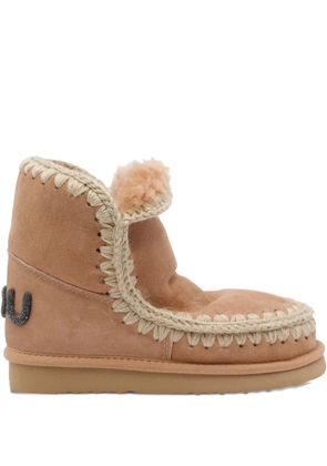Mou Eskimo 18 suede appliqué boots - Neutrals