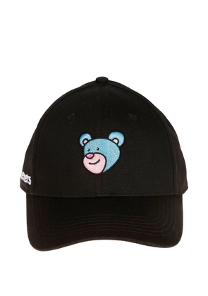 INBETWEENERS bear-embroidered cap - Black