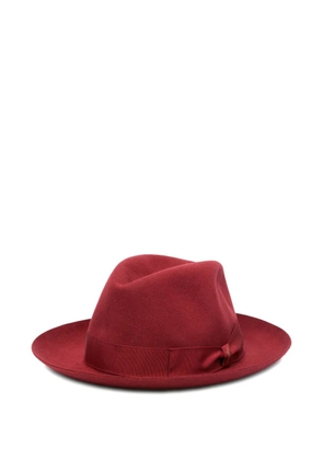 Borsalino bow-detail felt hat - Red