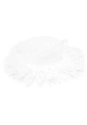 RED Valentino interwoven-straw design sun hat - White