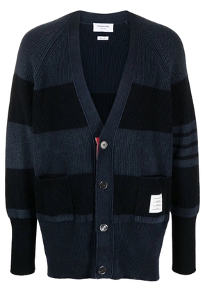 Thom Browne 4-Bar striped cashmere cardigan - Blue
