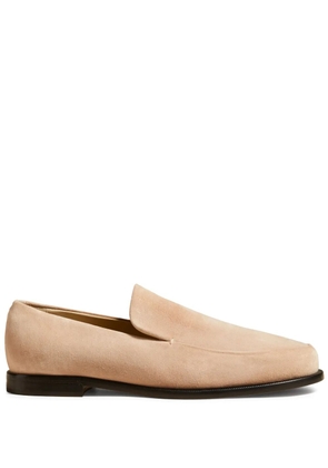 KHAITE Alessio suede loafers - Neutrals