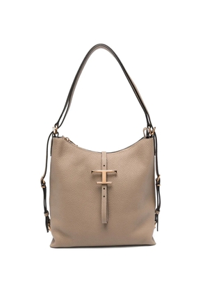 Tod's buckle leather tote bag - Brown