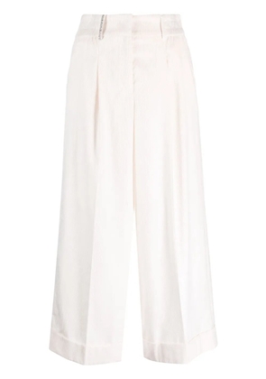 Peserico high-waisted cropped-leg trousers - Pink