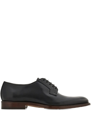 Ferragamo polished leather derby shoes - Black