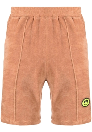 BARROW logo-patch terry shorts - Brown