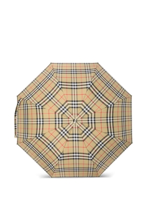 Burberry checked folding umbrella - Neutrals