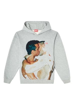 Diesel x Tom of Finland Foundation Kiss-print hoodie - Grey