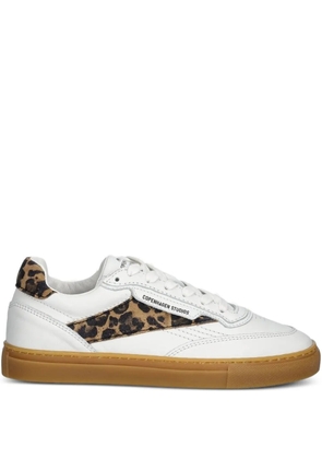 Copenhagen leopard-print sneakers - White