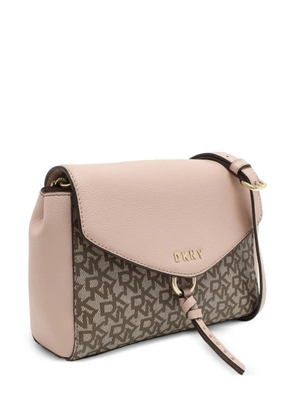 DKNY monogram leather shoulder bag - Pink