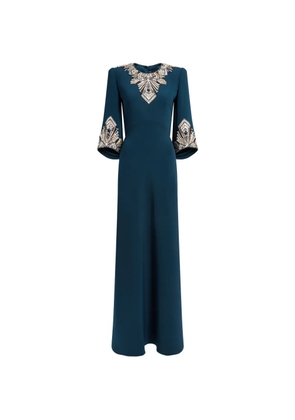 Jenny Packham Ice Cascade embellished dress - Blue