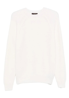 Zanone raglan-sleeve ribbed sweater - White