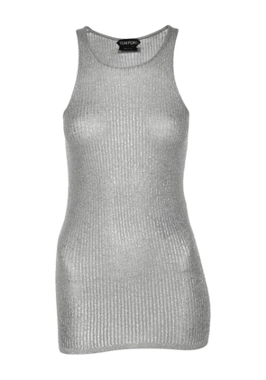 Tom Ford Pre-Owned ribbed knit tank top - Silver