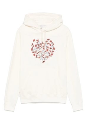 Lanvin floral-print hoodie - Neutrals