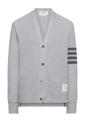 Thom Browne 4-Bar textured-pique cardigan - Grey
