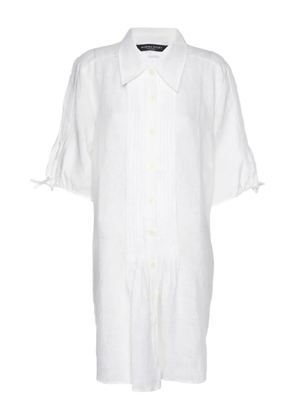 Marina Rinaldi vintage pleated linen dress - White