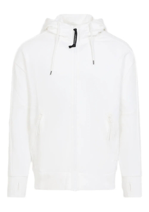 C.P. Company goggle-detail zip-up hoodie - White