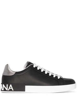 Dolce & Gabbana Portofino leather sneakers - Black
