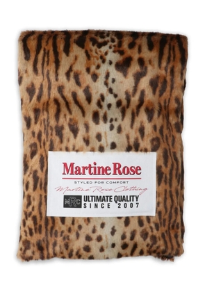 Martine Rose padded animal-print scarf - Brown