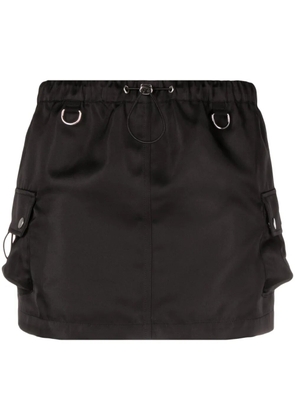 Coperni drawstring cargo miniskirt - Black