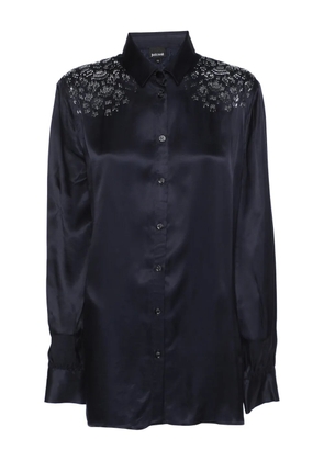 Just Cavalli Vintage embellished button top - Blue