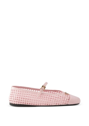 Prada crochet ballet flats - Pink
