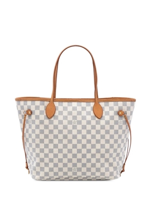 Louis Vuitton Pre-Owned 2012 Damier Azur Neverfull MM tote bag - White
