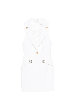 Elisabetta Franchi logo-appliqué mini dress - White