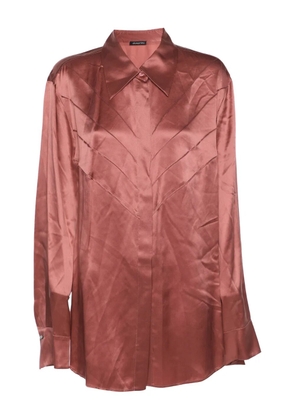 ELENA MIRO` silk long-sleeve shirt - Pink