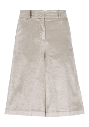 Peserico cropped velvet trousers - Neutrals