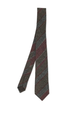 Gucci Pre-Owned diagonal stripe-pattern tie - Brown