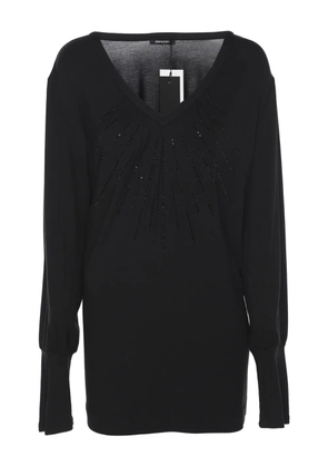 ELENA MIRO` embellishments top - Black