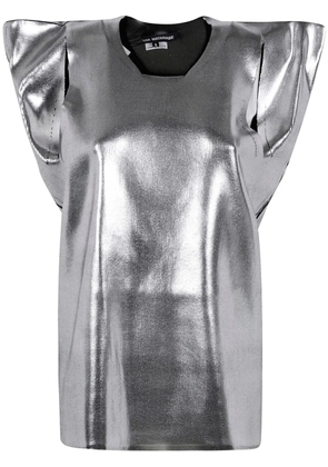 Junya Watanabe metallic-effect knitted top - Silver