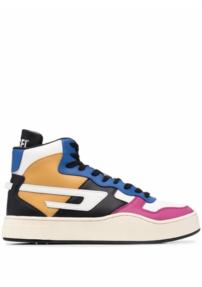 Diesel leather high-top sneakers - White