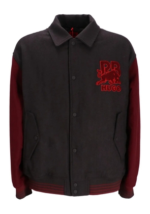 HUGO logo-appliqué bomber jacket - Black