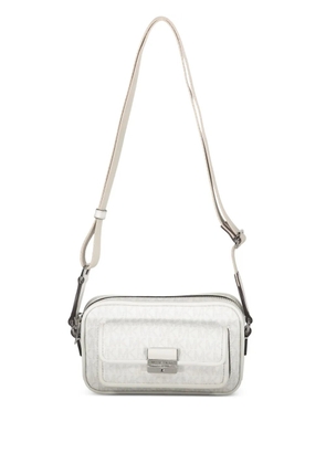 Michael Kors Bradshaw monogram flap-pocket shoulder bag - White