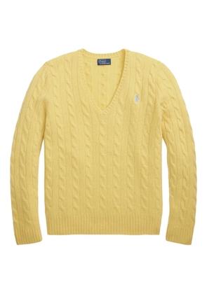 Polo Ralph Lauren cable-knit V-neck sweater - Yellow