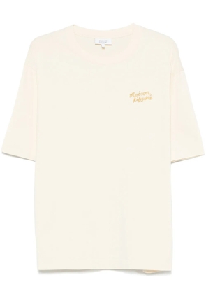 Maison Kitsuné Handwriting-embroidered T-shirt - Yellow