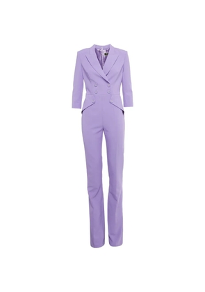 Elisabetta Franchi double-breasted jumpsuit - Purple