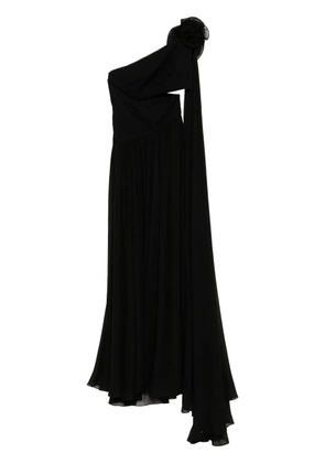 Elie Saab asymmetric silk gown - Black